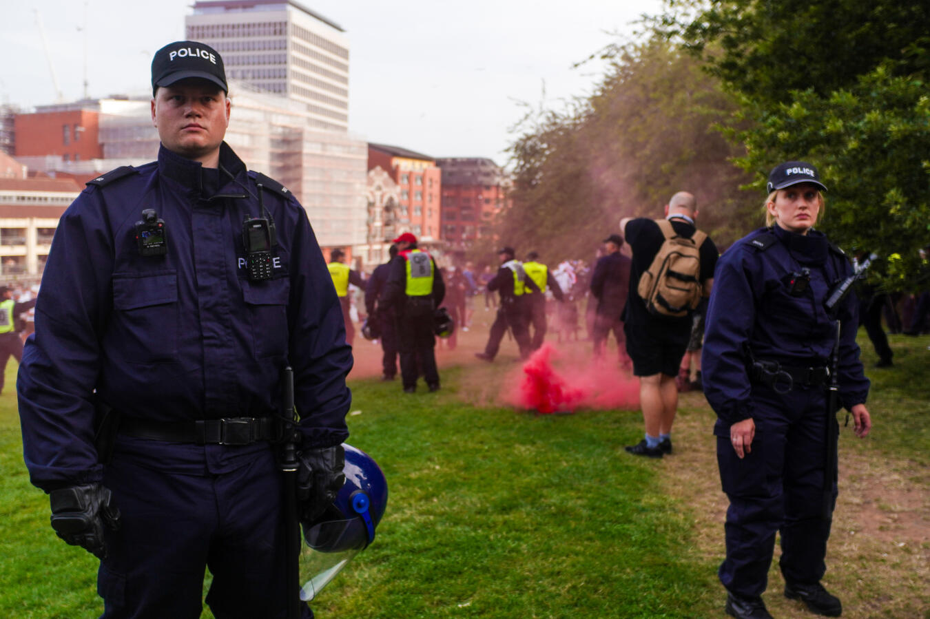 Clashes in Castle Park, August 2024 riots in Bristol