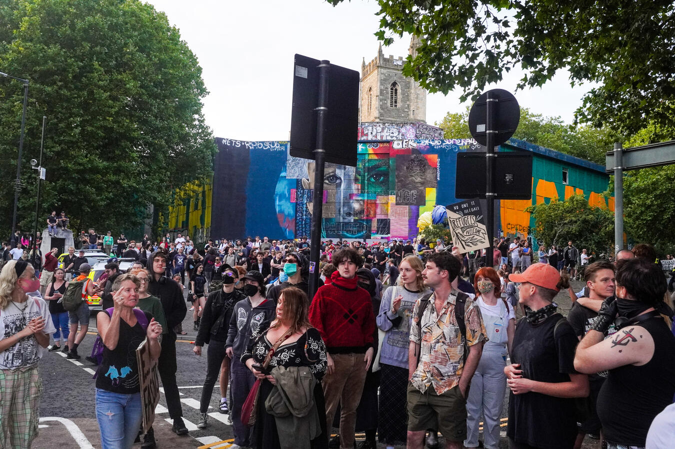 Anti-Fascist supporters show up in the thousands, August 2024 riots in Bristol